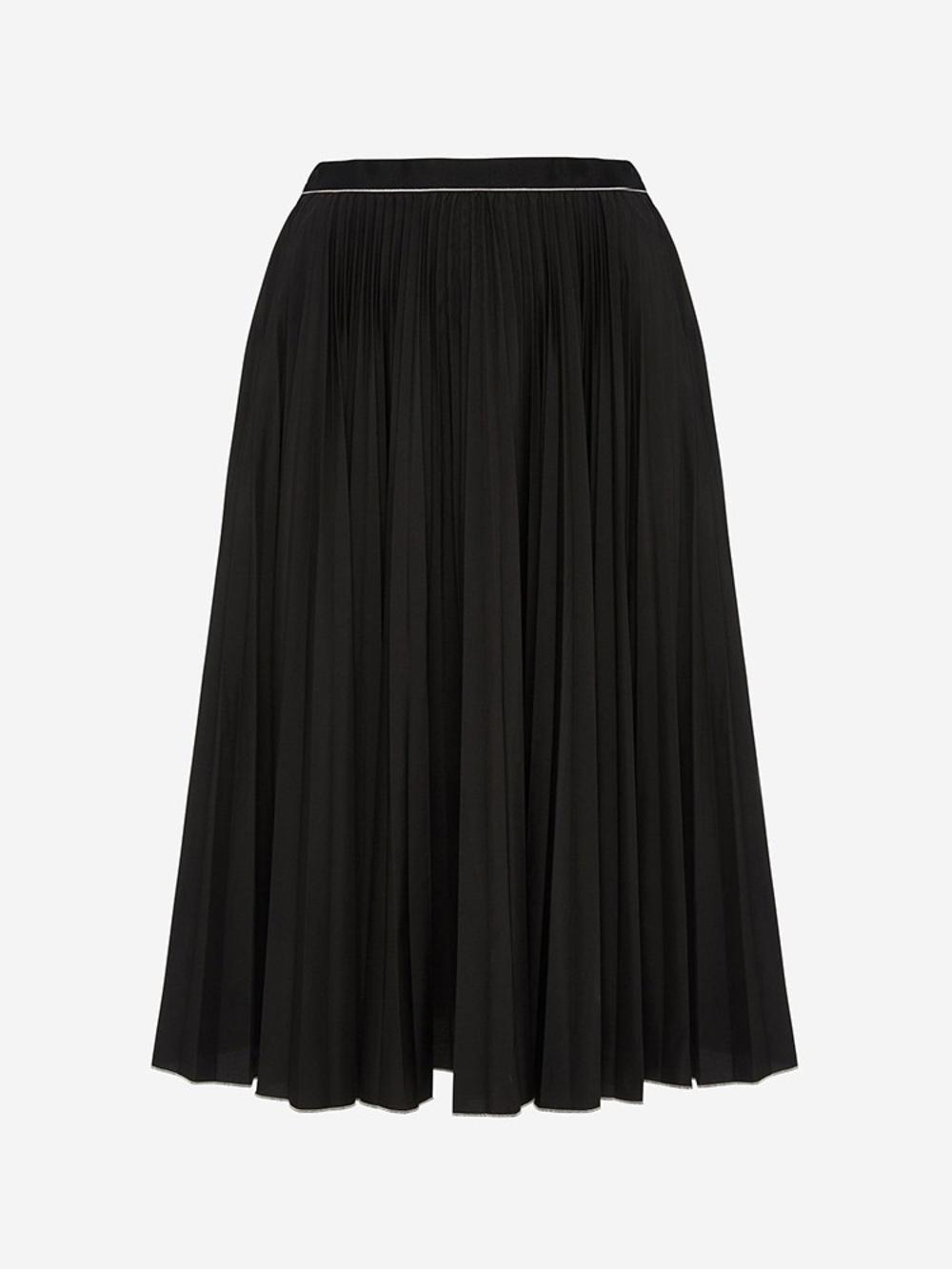 Misha Nonoo Pleated Black Saturday Midi Skirt Size Medium